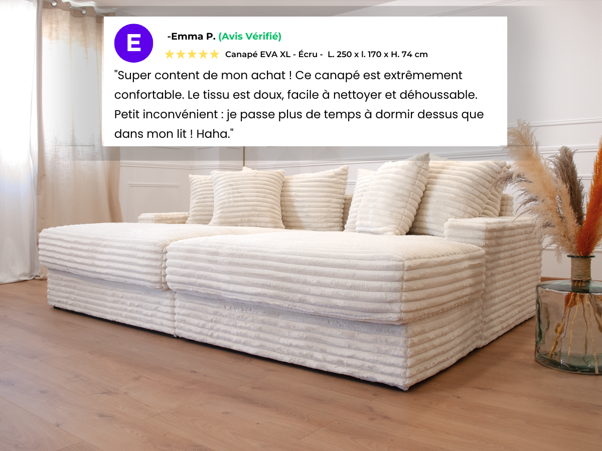 CANAPÉ DROIT EVA XL VENTE...