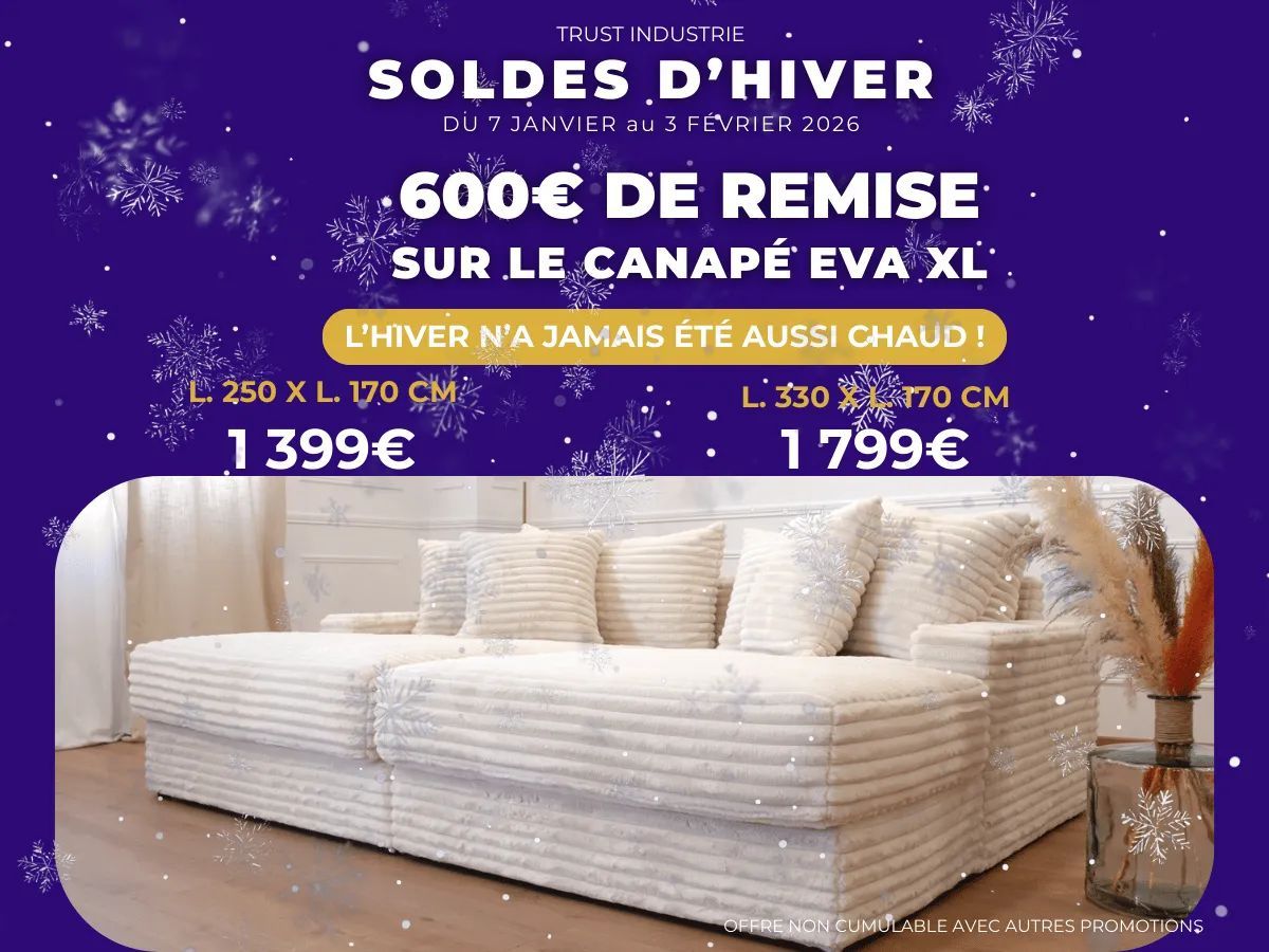 CANAPÉ DROIT EVA XL