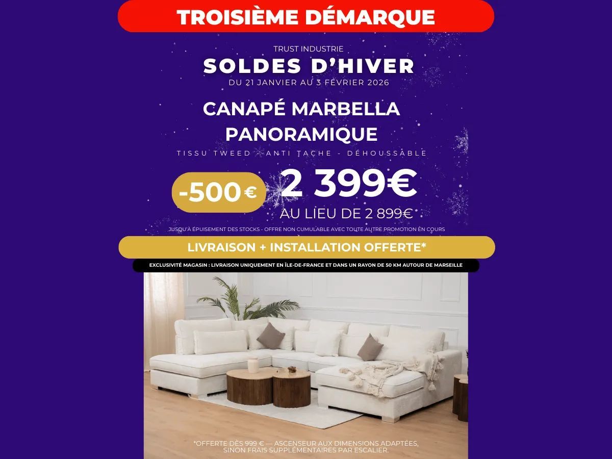 CANAPÉ PANORAMIQUE MARBELLA