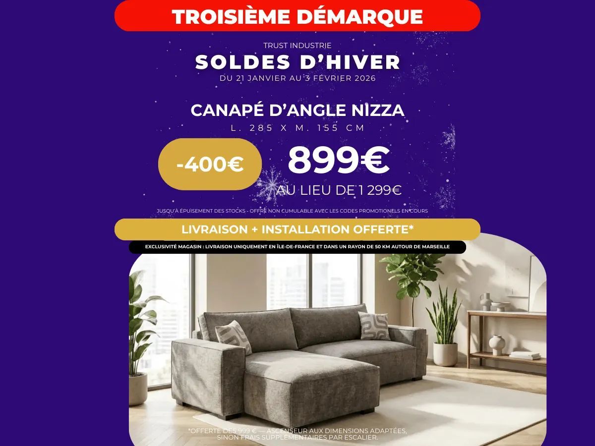 CANAPÉ D'ANGLE NIZZA