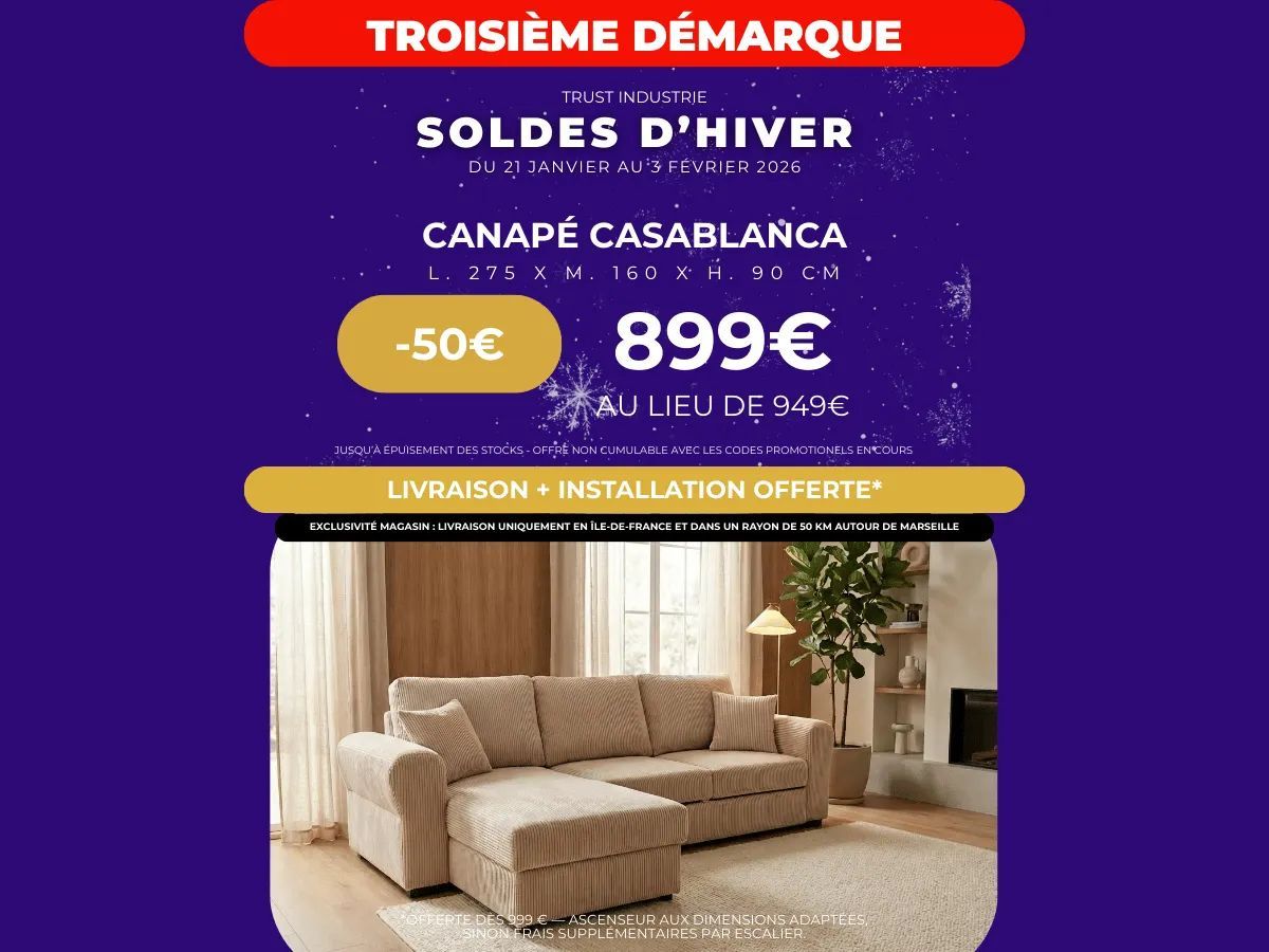 CANAPÉ CONVERTIBLE CASABLANCA