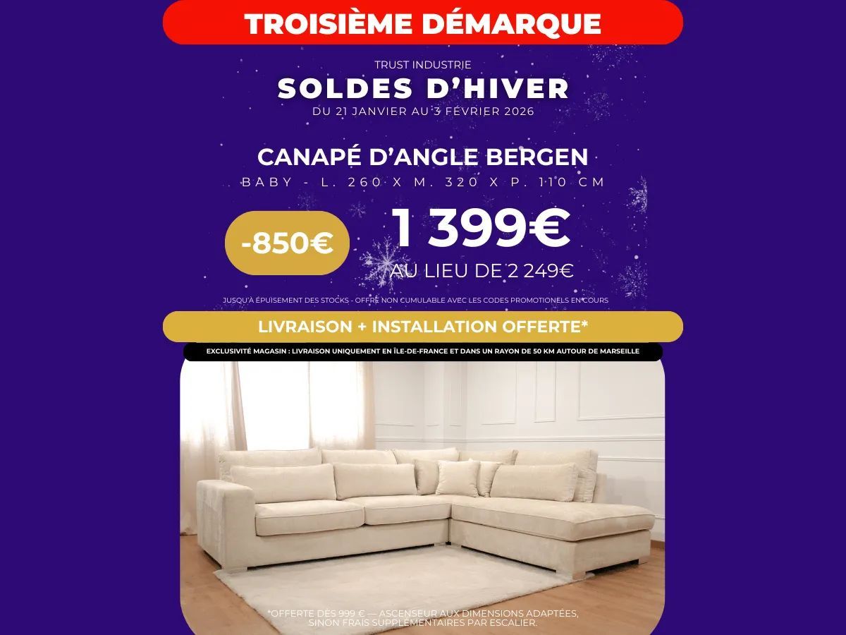 CANAPÉ D'ANGLE BERGEN BABY