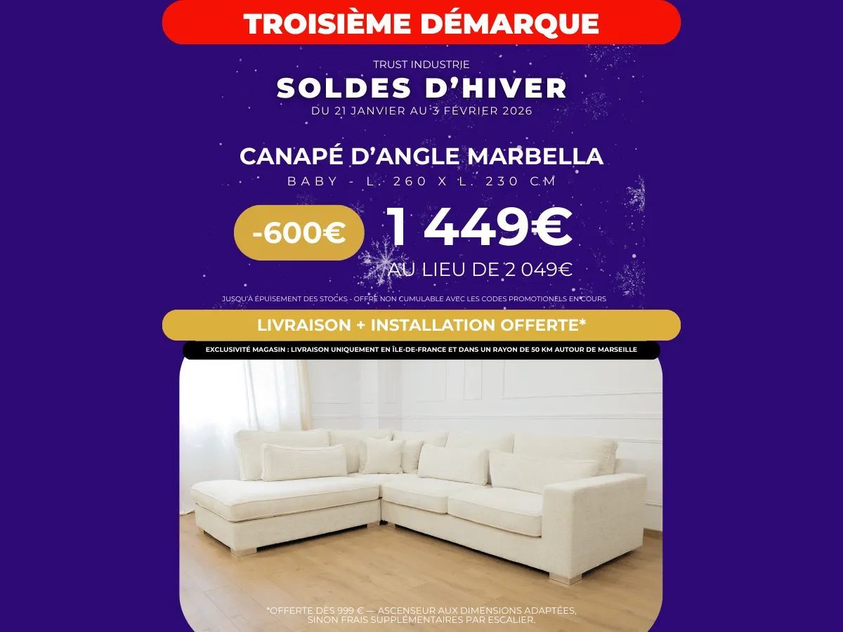 CANAPÉ D'ANGLE MARBELLA  BABY