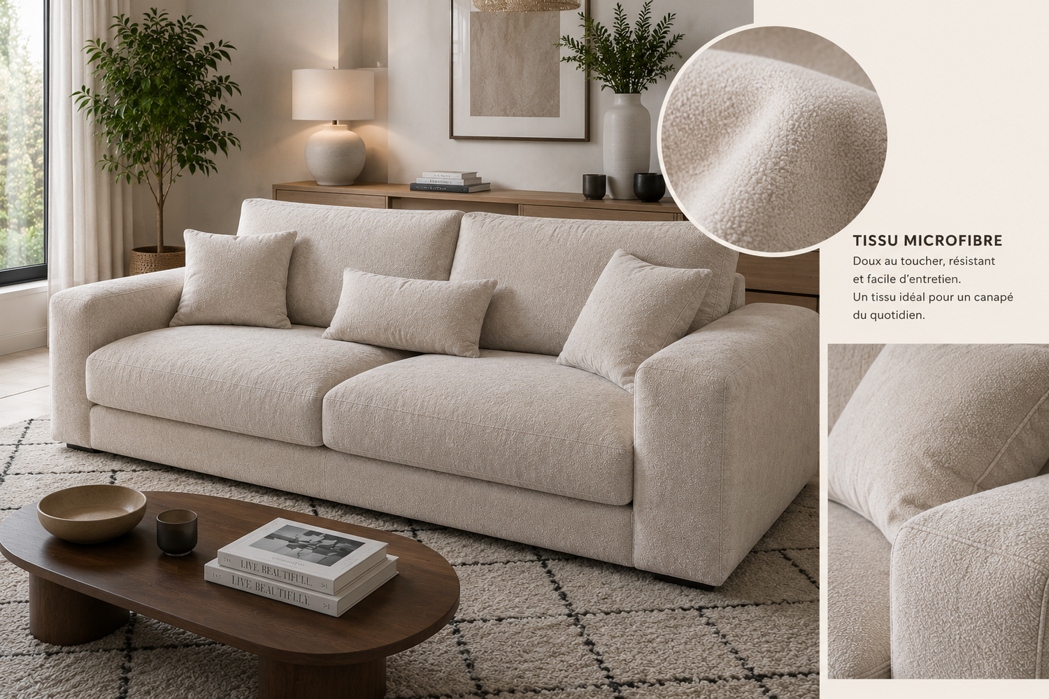 Canapé en microfibre : avantages et limites au quotidien