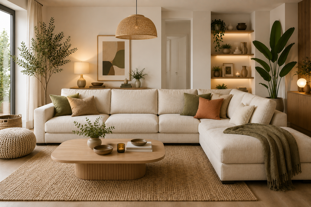 Comment décorer son salon autour d’un canapé d’angle ?