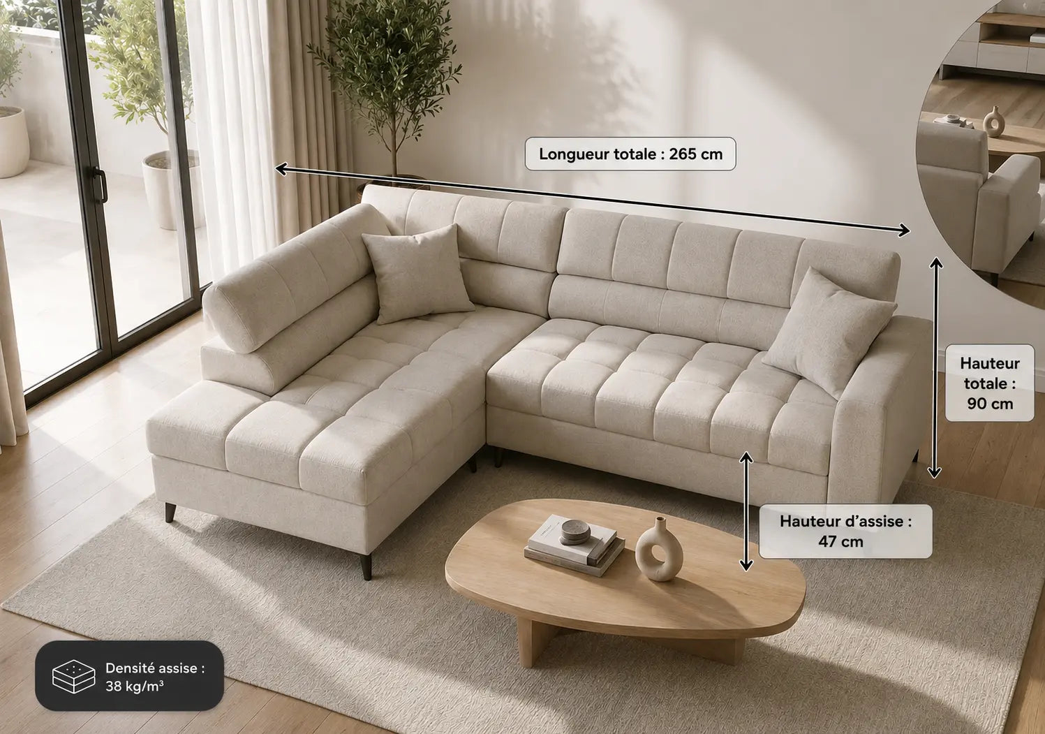 Quelles dimensions choisir pour un canapé d’angle ?
