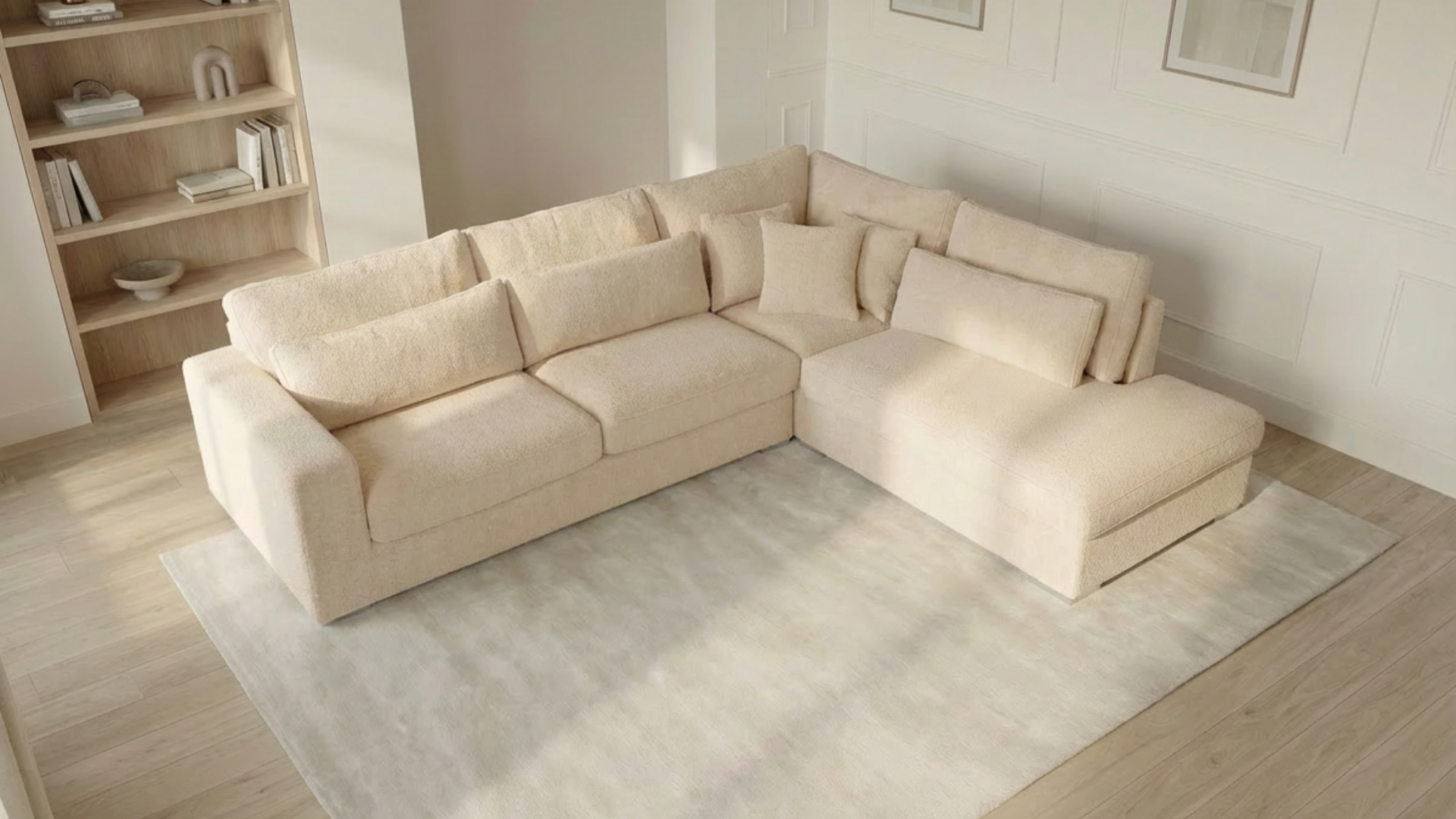 Canapé classique Bergen 5 places - Trust industrie - Beige - Droit