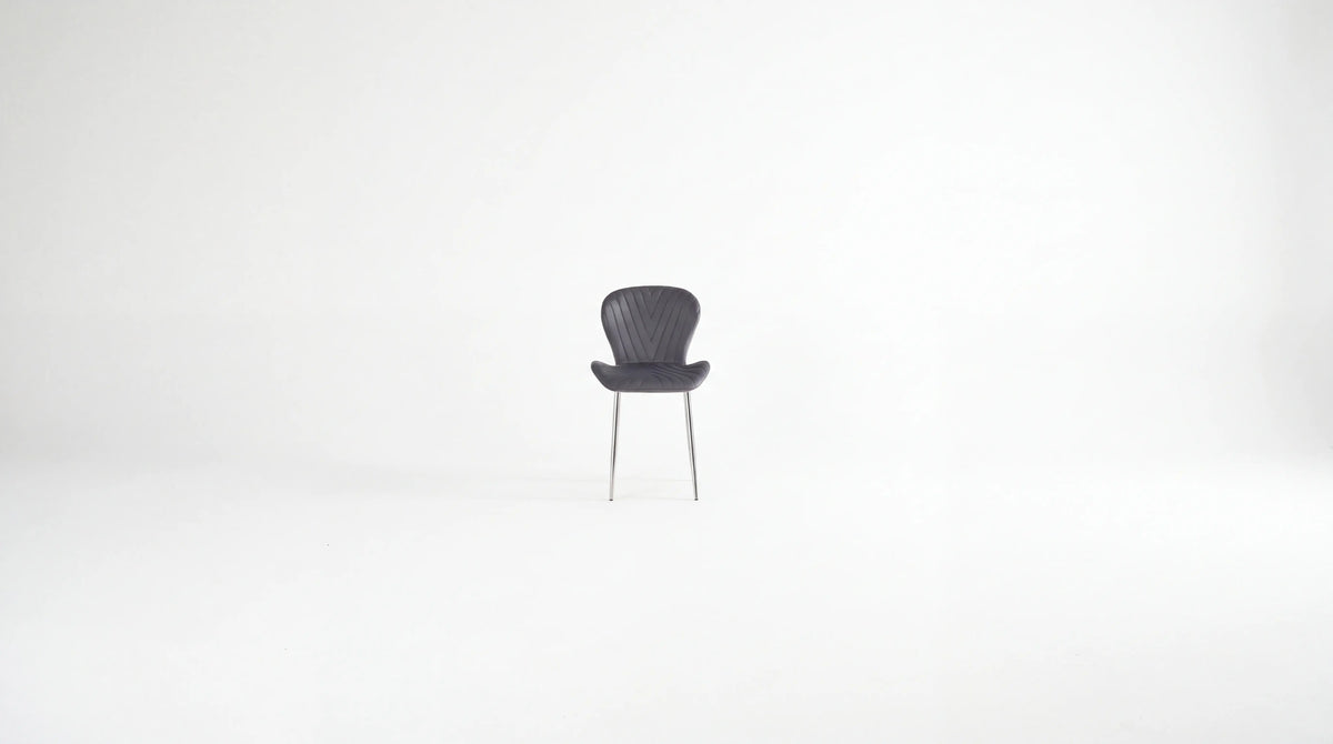 - Assise Gris - Pied Chrome
