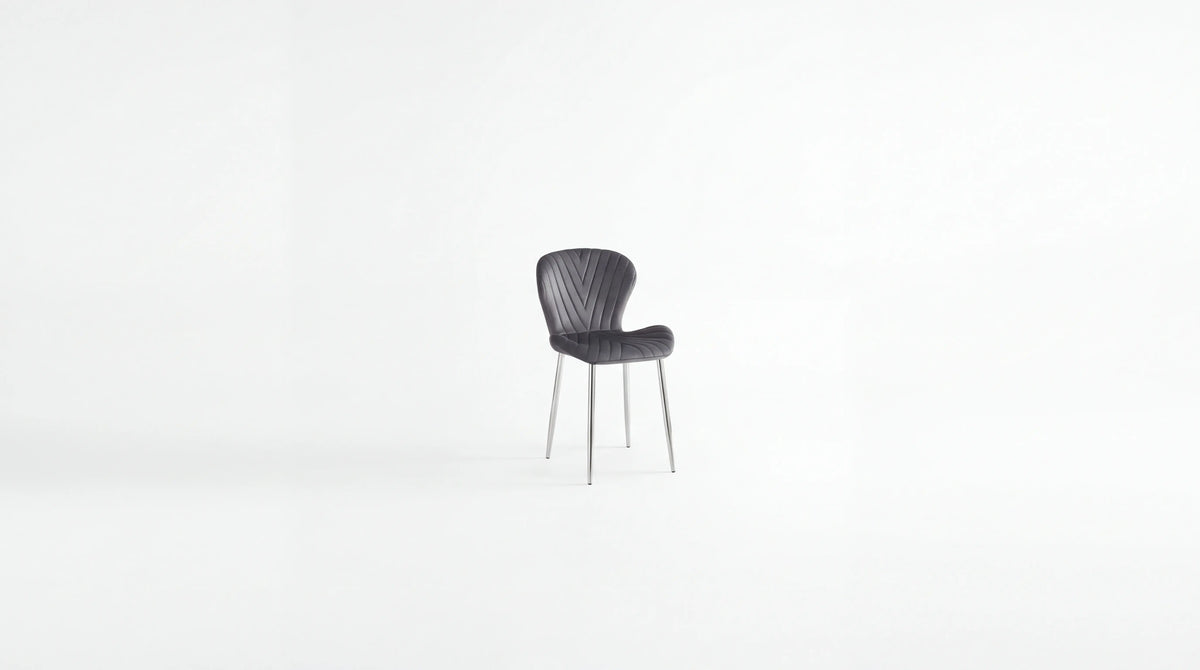 Assise Gris - Pied Chrome