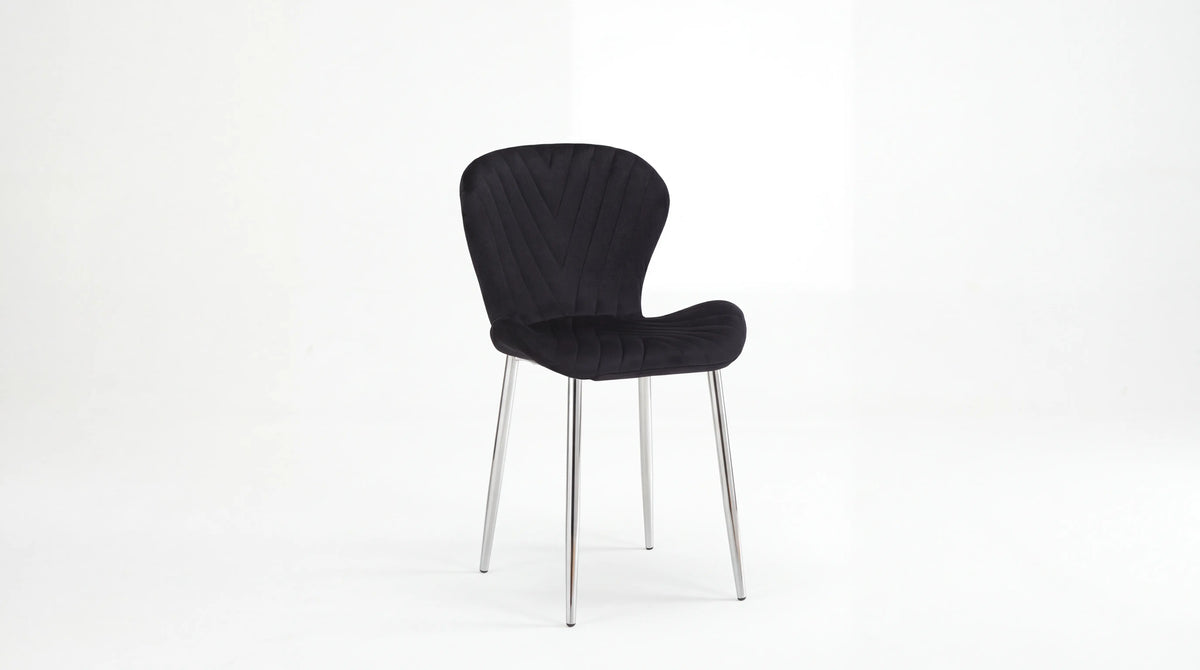 Assise Noir - Pied Chrome