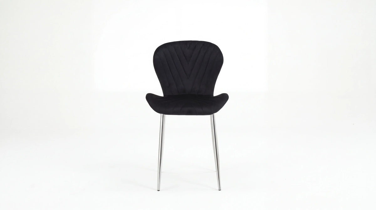Assise Noir - Pied Chrome