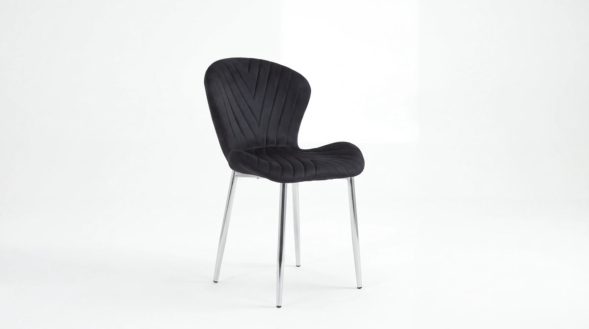 Assise Noir - Pied Chrome