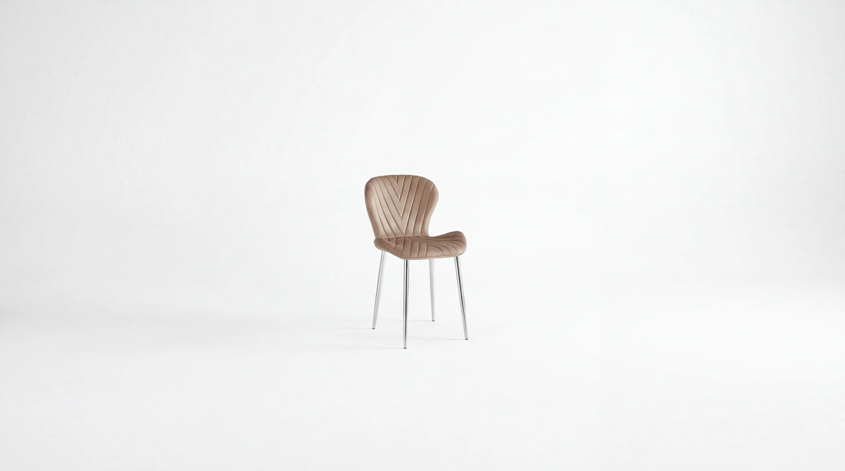  Assise Taupe - Pied Chrome