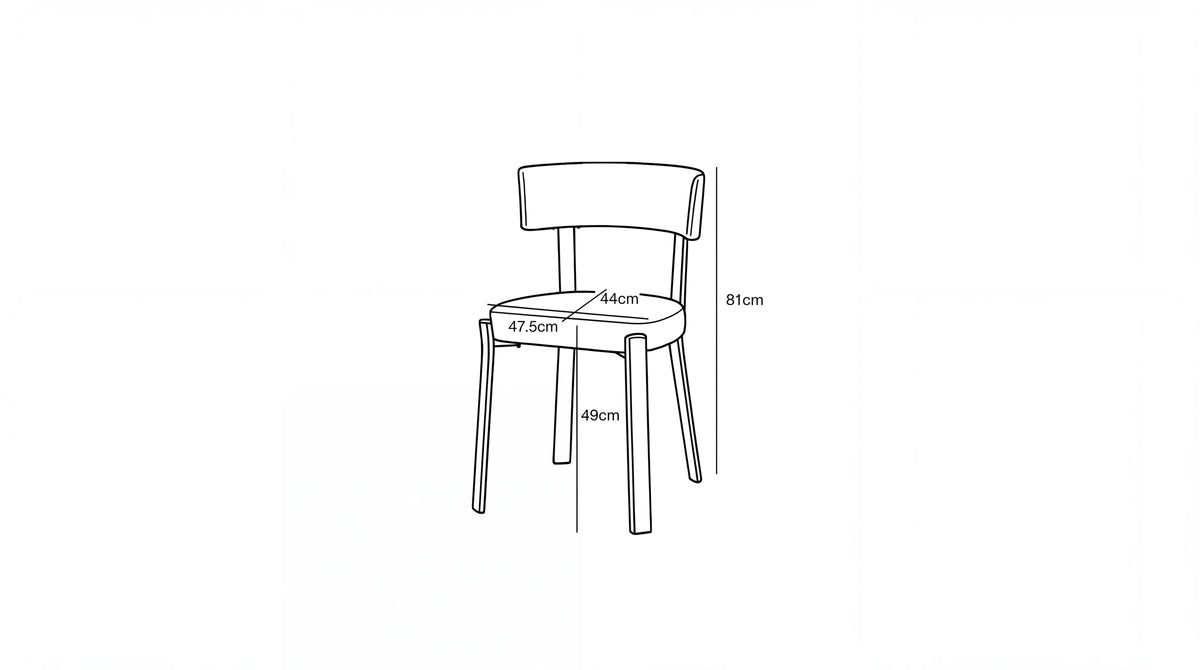 Lot de 2 chaises de salle à manger modernes NORDIK MARBELLA - Assise Beige 