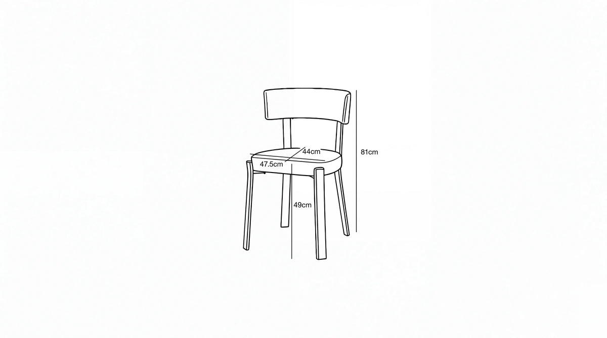 Lot de 2 chaises de salle à manger modernes NORDIK MARBELLA - Assise Moka