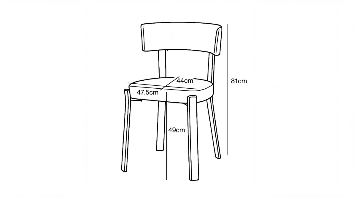 CHAISE NORDIK ASSISES VELOURS BEIGE - Pied Effet noyer 