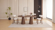 CHAISE NORDIK ASSISES VELOURS BEIGE - Pied Effet noyer 