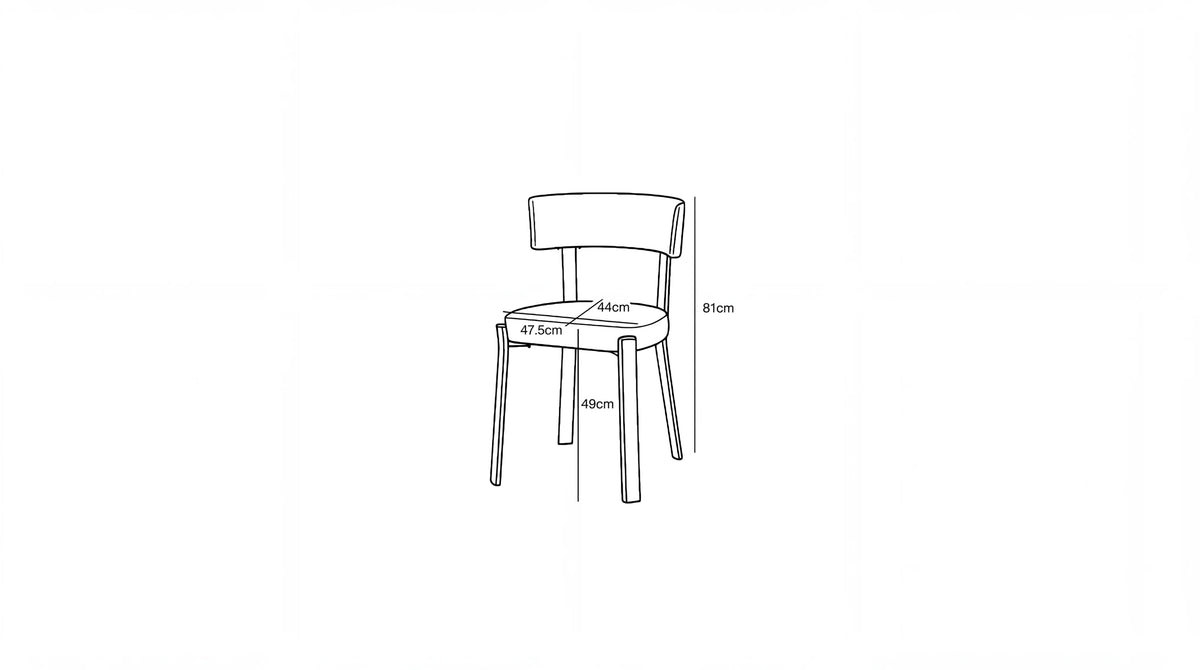 CHAISE NORDIK ASSISES VELOURS BEIGE - Pied Noir