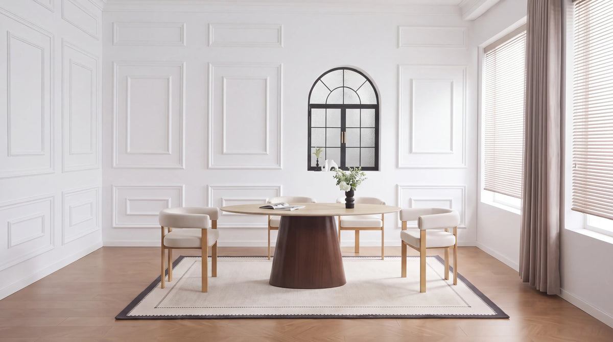 Lot de 2 chaises de salle à manger modernes VAIANA VELOURS - Pied Bois clair