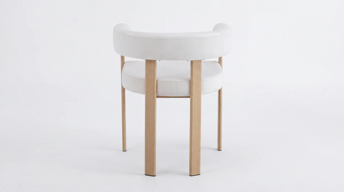 Lot de 2 chaises de salle à manger modernes VAIANA VELOURS - Pied Bois clair
