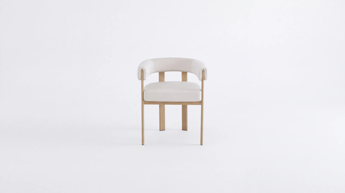 Lot de 2 chaises de salle à manger modernes VAIANA VELOURS - Pied Bois clair