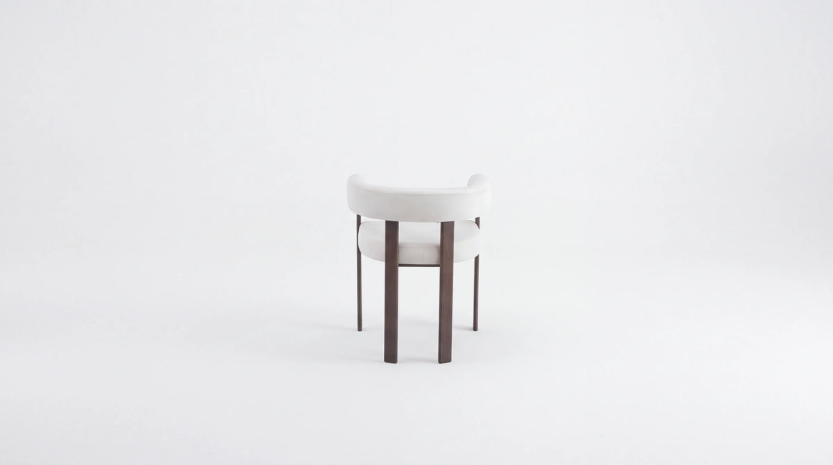 Lot de 2 chaises de salle à manger modernes VAIANA VELOURS - Pied Bois noyer