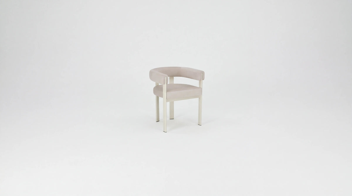 Lot de 2 chaises de salle à manger modernes VAIANA VELOURS - Pied Beige