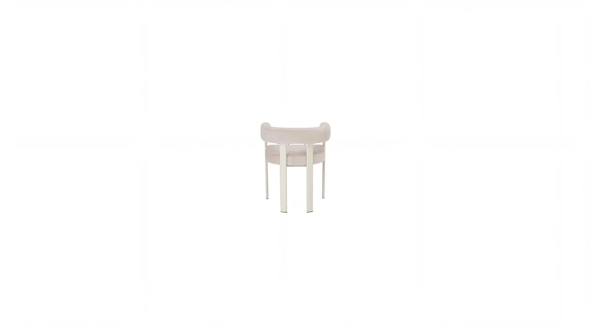 Lot de 2 chaises de salle à manger modernes VAIANA VELOURS - Pied Beige
