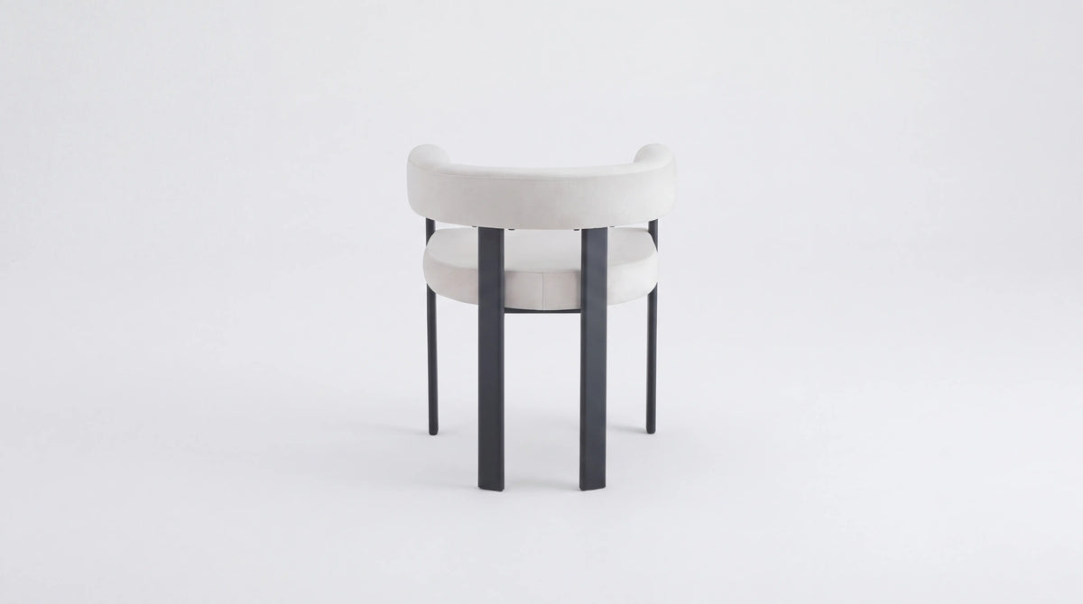 Lot de 2 chaises de salle à manger modernes VAIANA VELOURS - Pied Noir