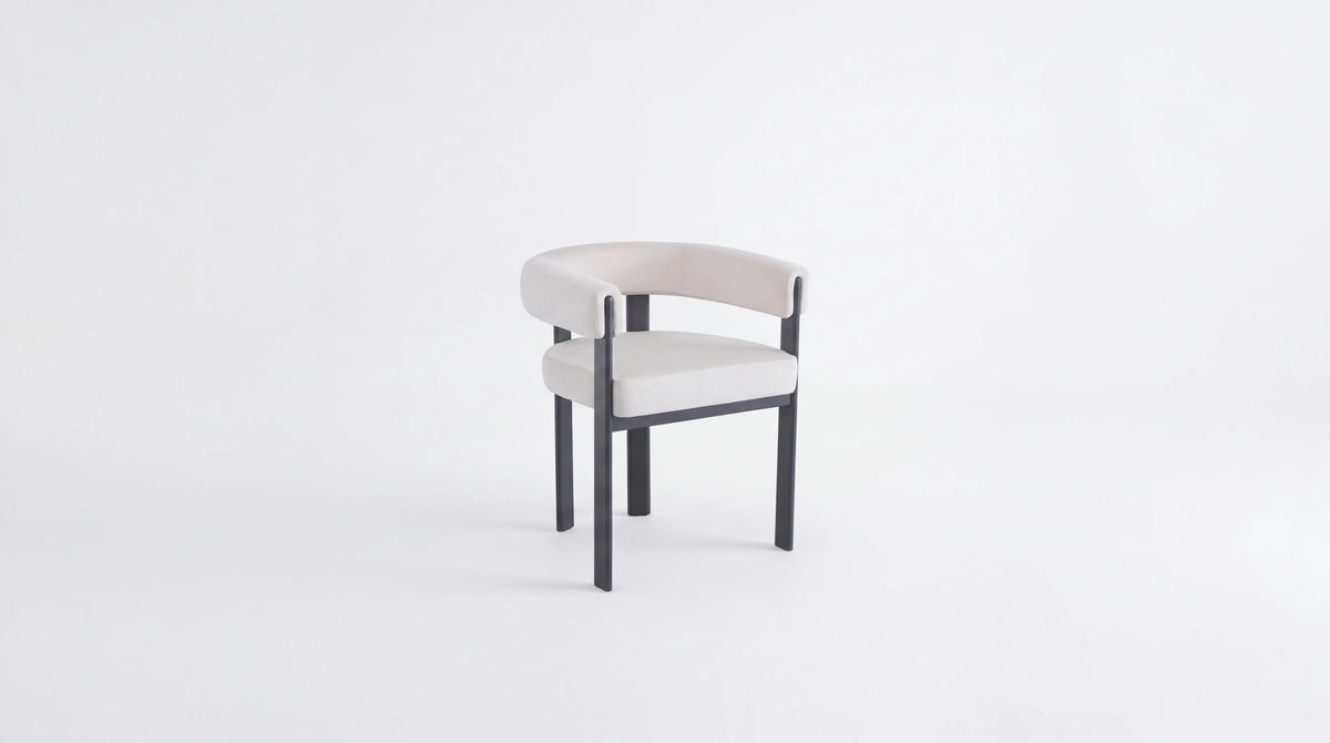 Lot de 2 chaises de salle à manger modernes VAIANA VELOURS - Pied Noir