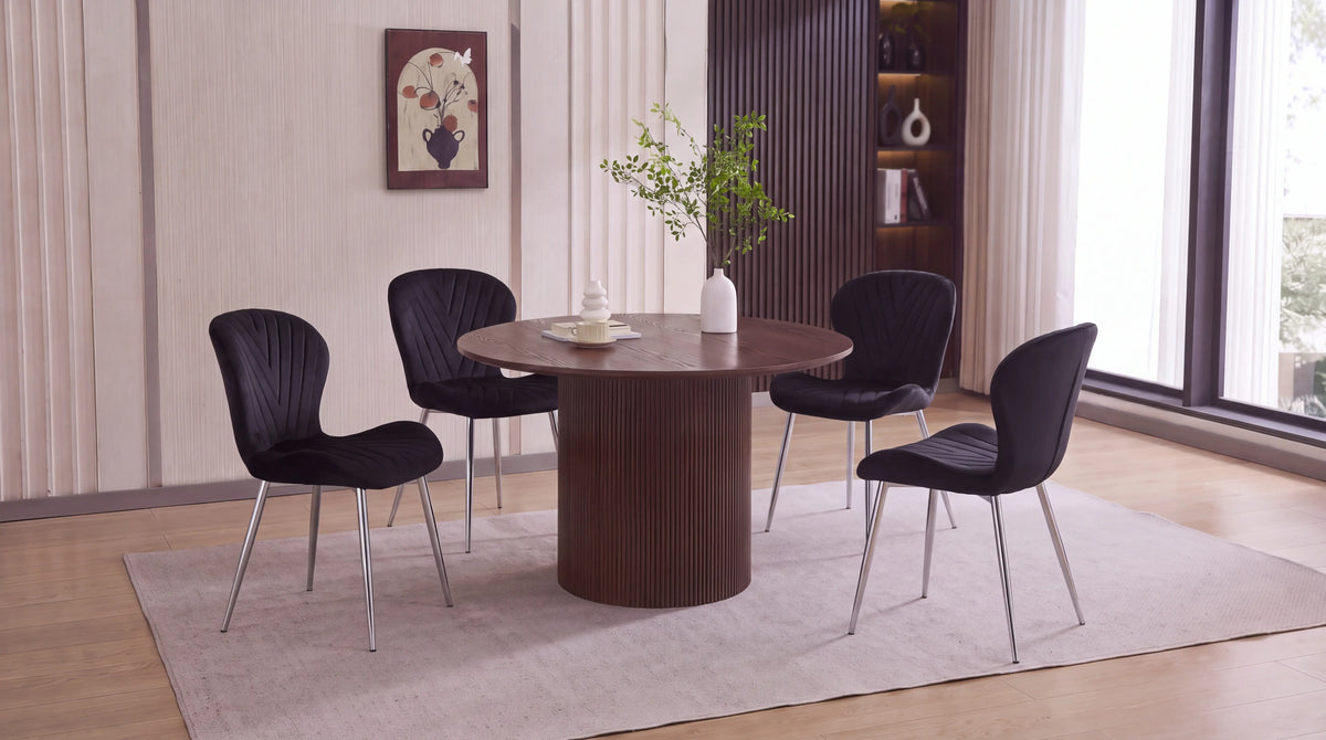Assise Noir - Pied Chrome