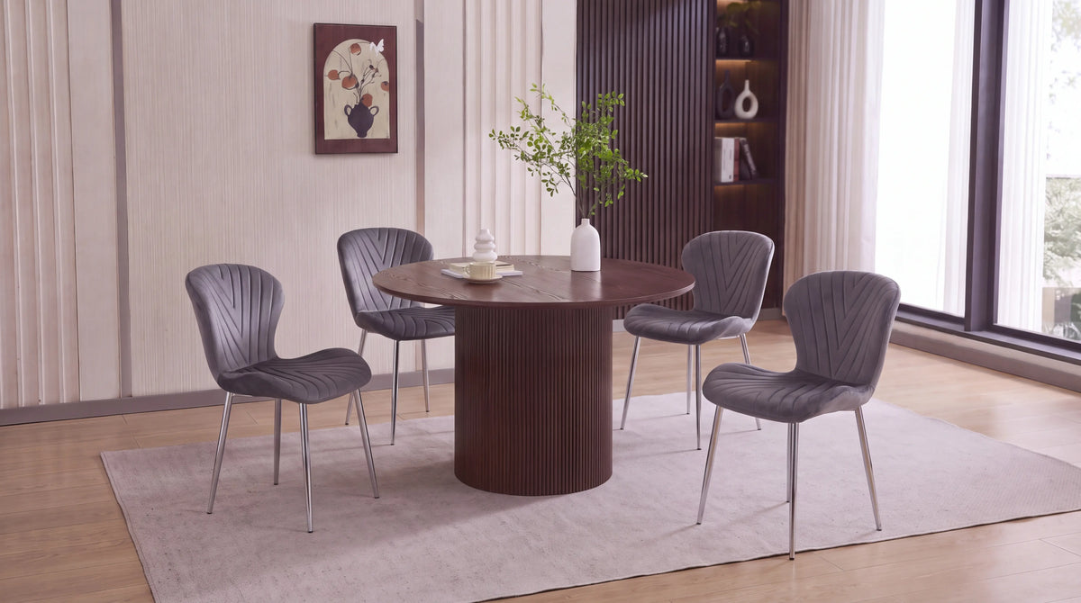  Assise Gris - Pied Chrome