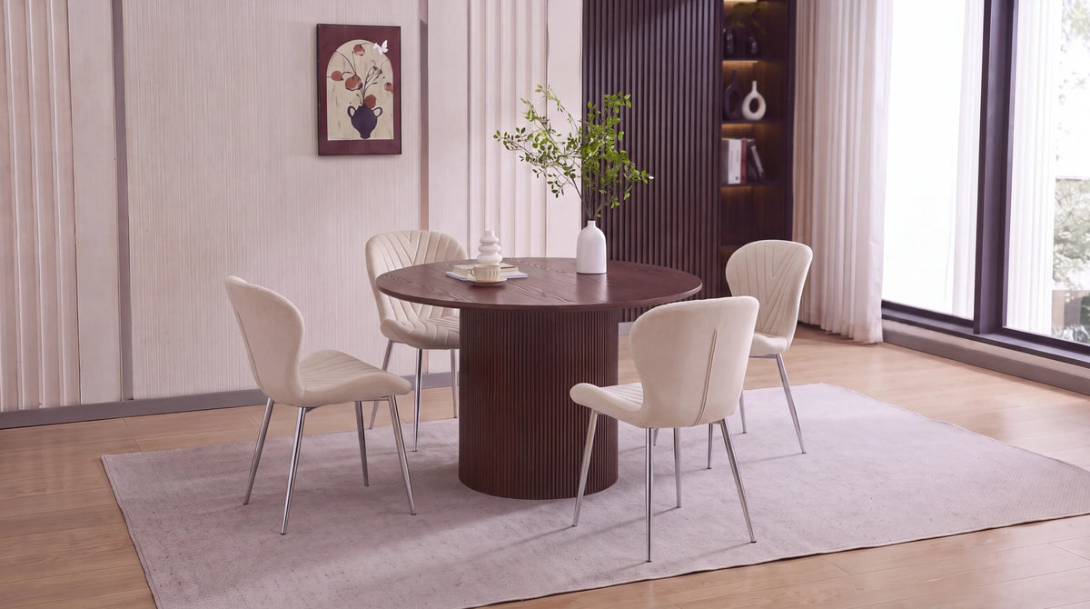 Assise Beige - Pied Chrome