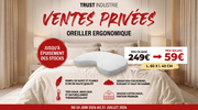 Oreiller ERGONOMIC ergonomique en fibre recyclée