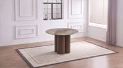 Table à manger ronde HALO avec plateau effet marbre