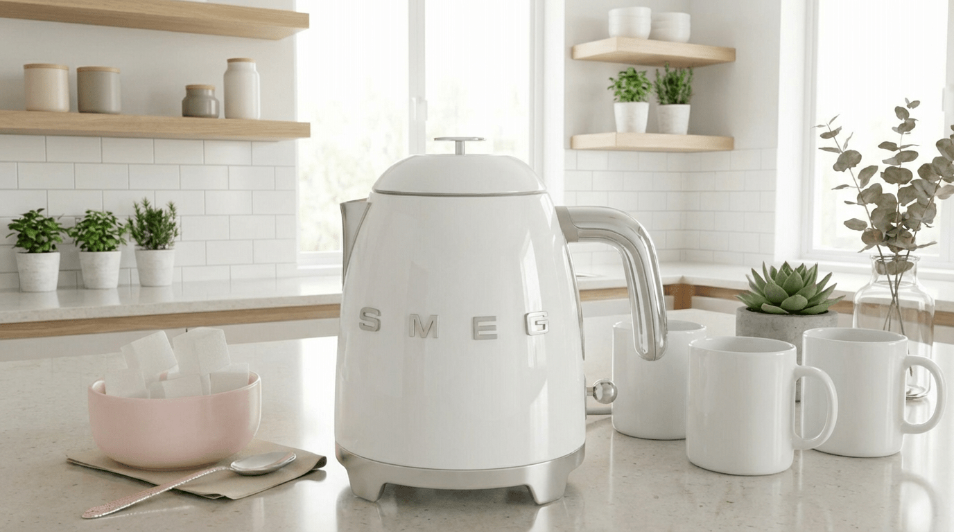 Bouilloire SMEG - TRUST INDUSTRIE - blanc - 