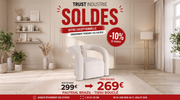 Fauteuil BRAZIL en tissu bouclé – design confortable