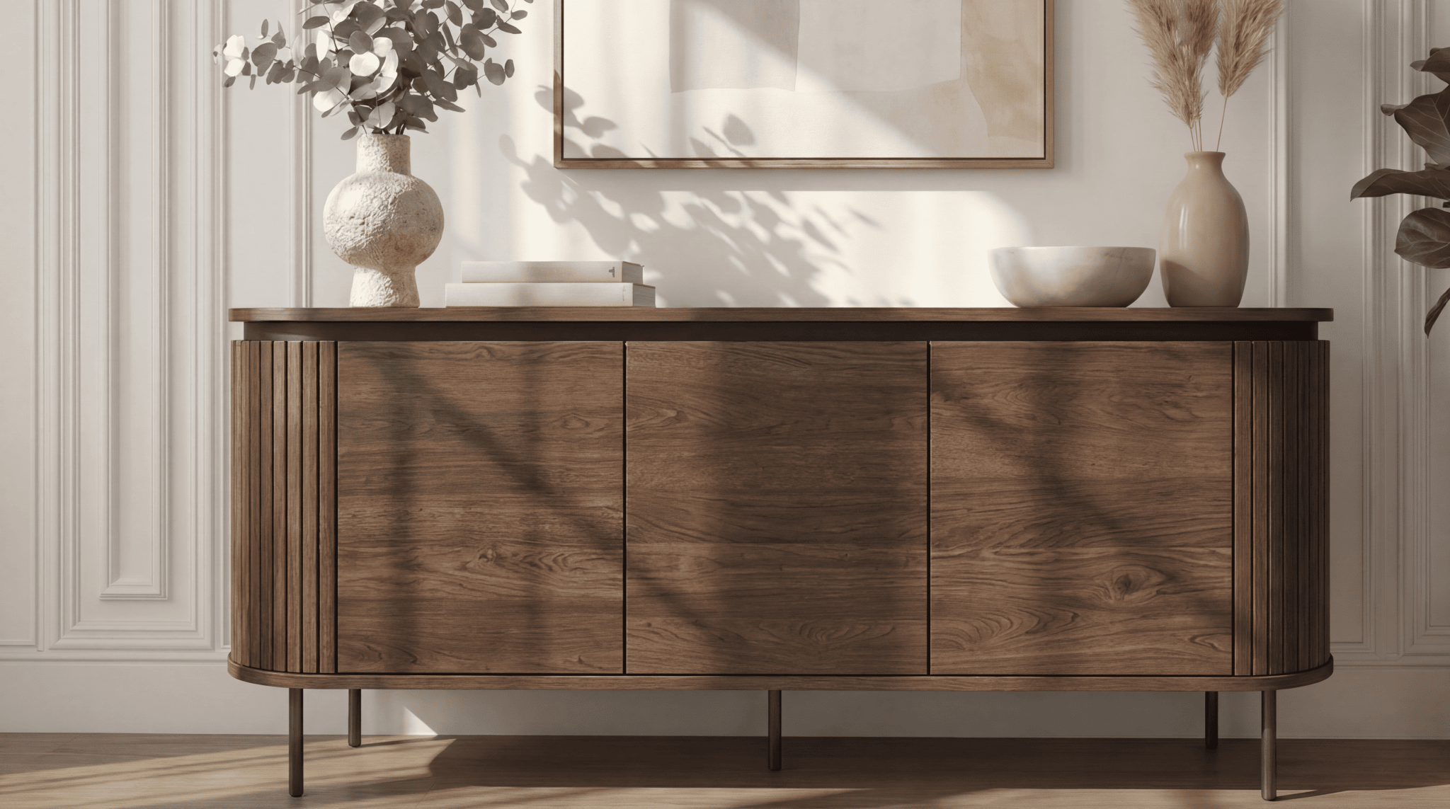 Buffet BECK 160 cm à trois portes - TRUST INDUSTRIE - Chêne - 