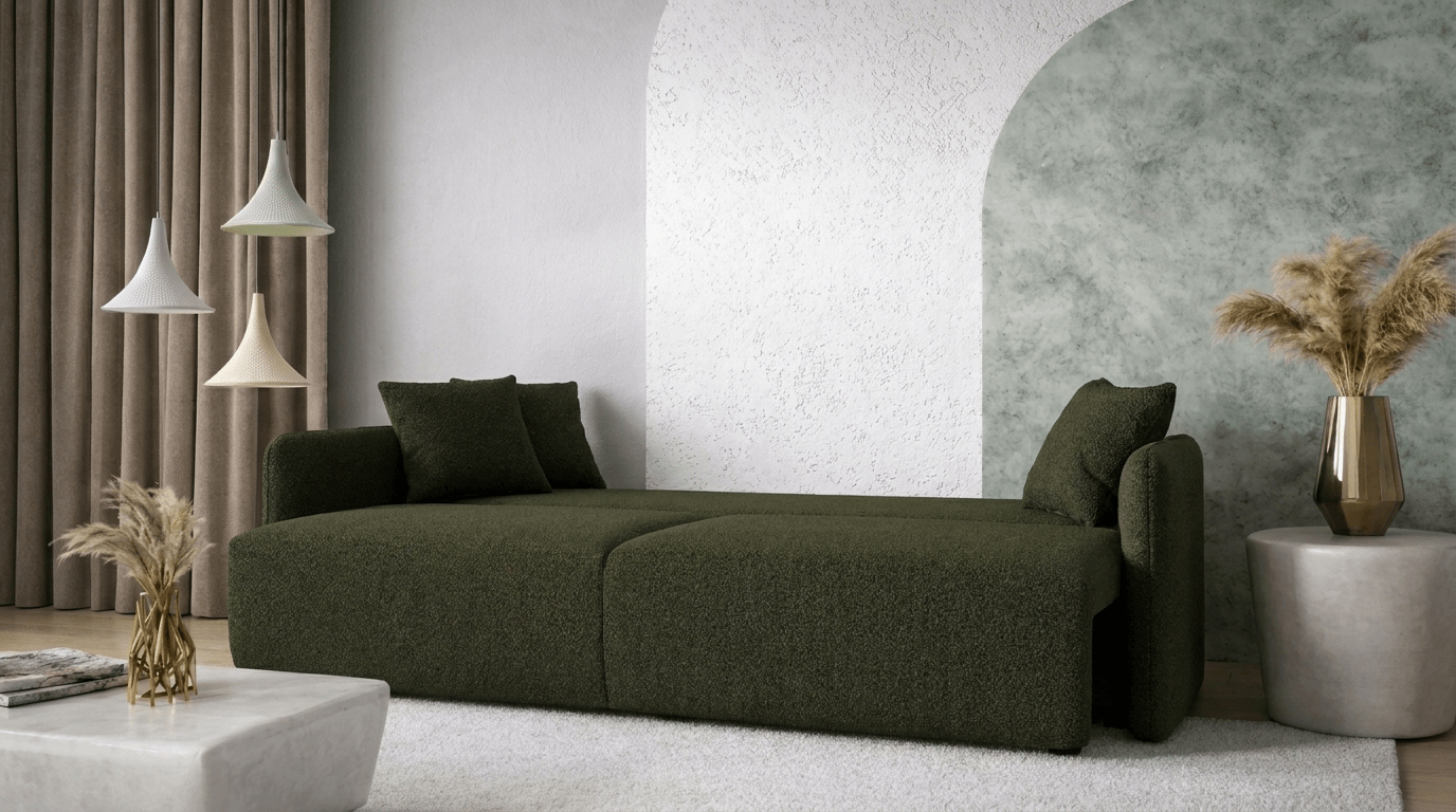 Canapé convertible FOREST - TRUST INDUSTRIE - Vert - 