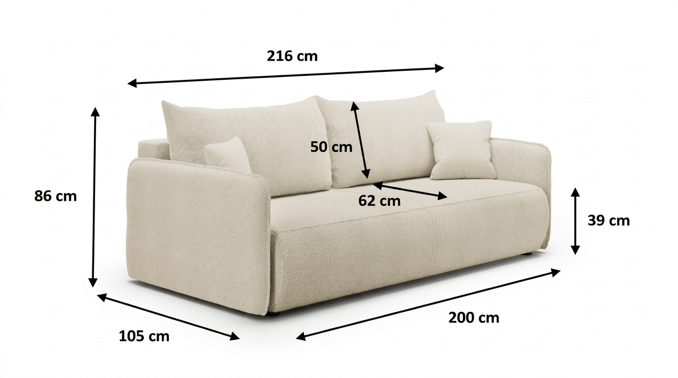 Canapé convertible FOREST - TRUST INDUSTRIE - Gris clair - 