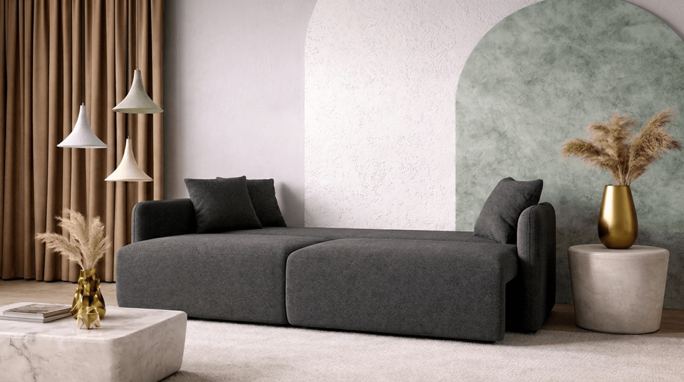 Canapé convertible FOREST - TRUST INDUSTRIE - Gris - 