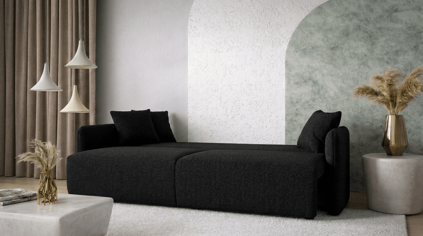 Canapé convertible FOREST - TRUST INDUSTRIE - Noir - 