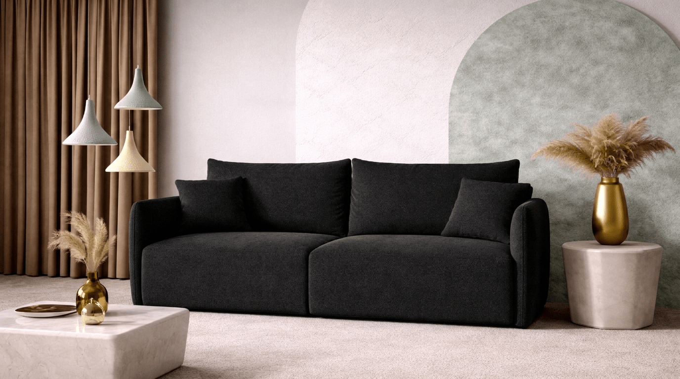 Canapé convertible FOREST - TRUST INDUSTRIE - Noir - 