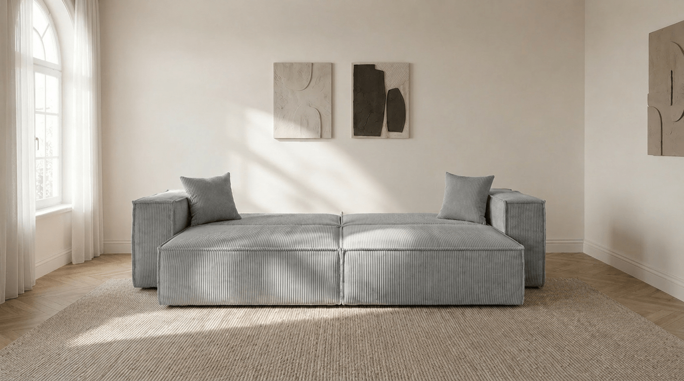 Canapé convertible MILLE - TRUST INDUSTRIE - Gris clair - 