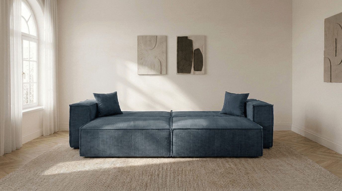 Canapé convertible MILLE - TRUST INDUSTRIE - Bleu - 
