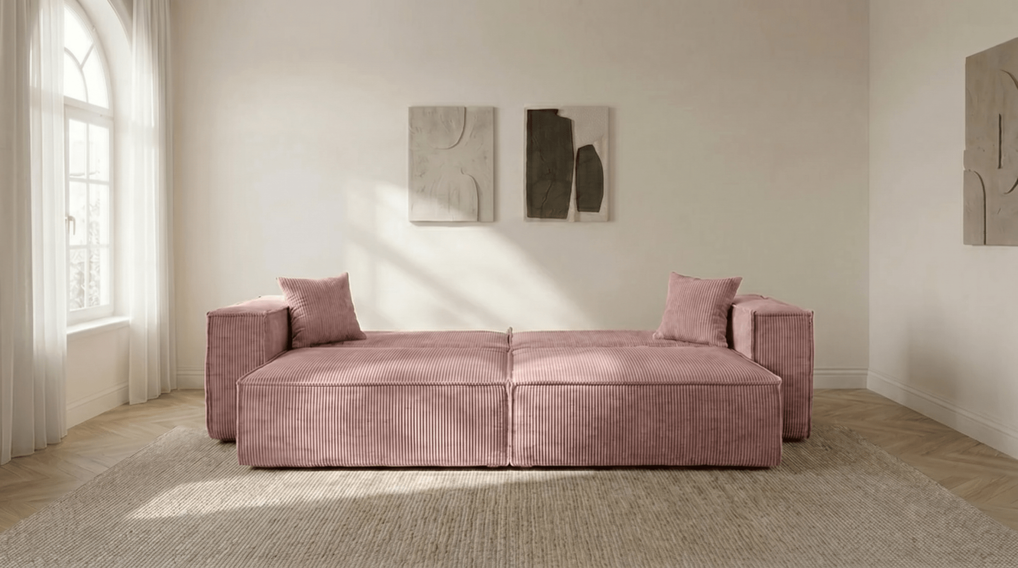 Canapé convertible MILLE - TRUST INDUSTRIE - Rose - 