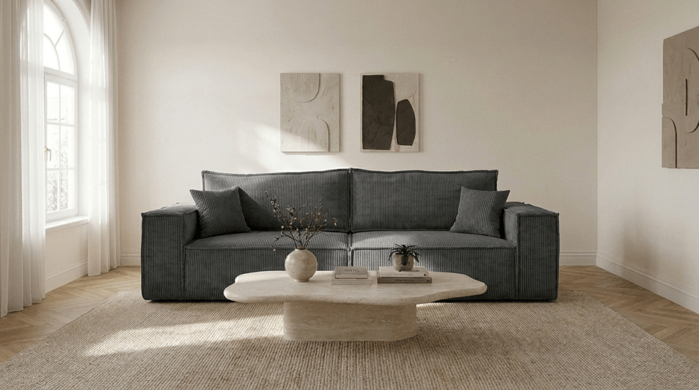 Canapé convertible MILLE - TRUST INDUSTRIE - Gris anthracite - 