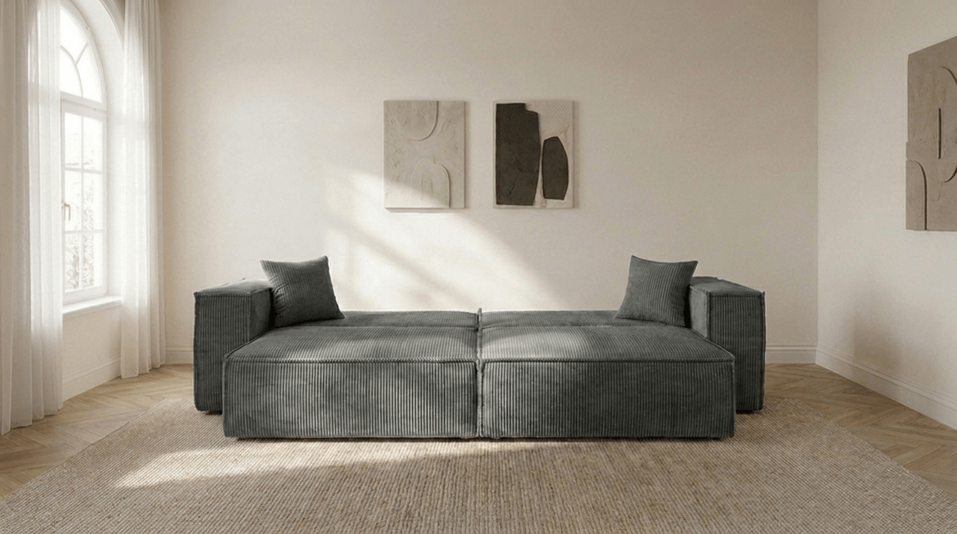 Canapé convertible MILLE - TRUST INDUSTRIE - Gris anthracite - 