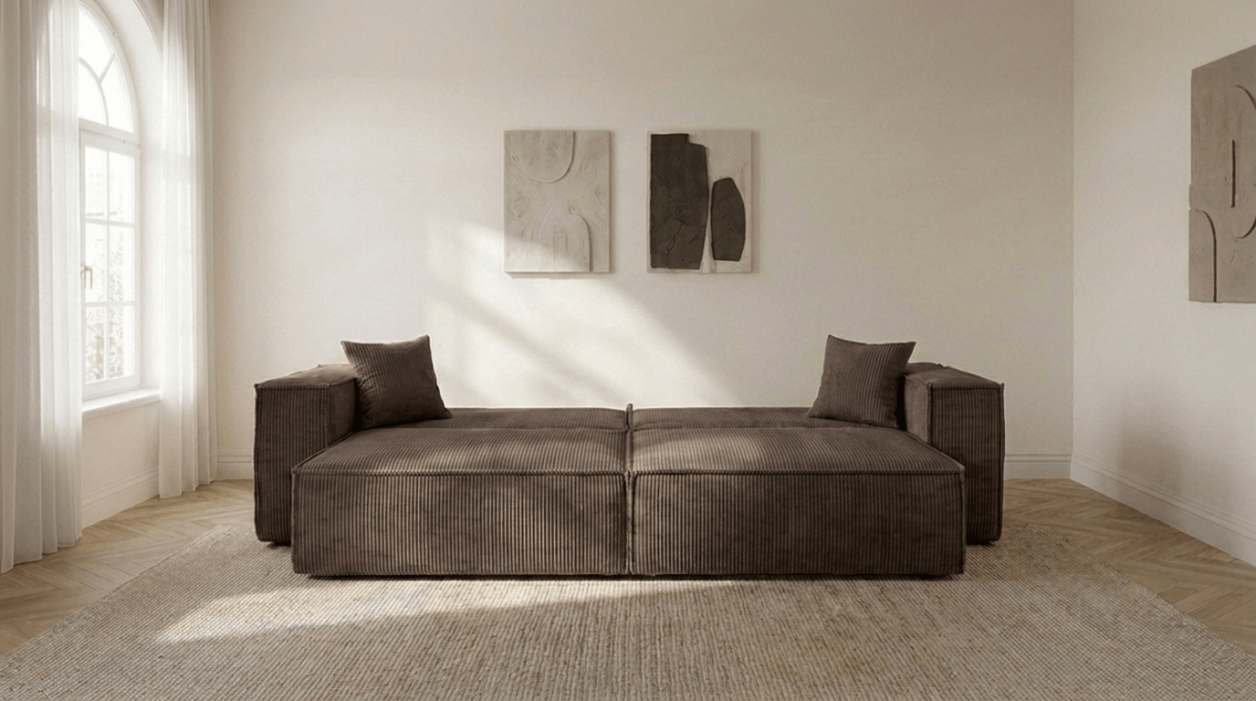 Canapé convertible MILLE - TRUST INDUSTRIE - Marron - 