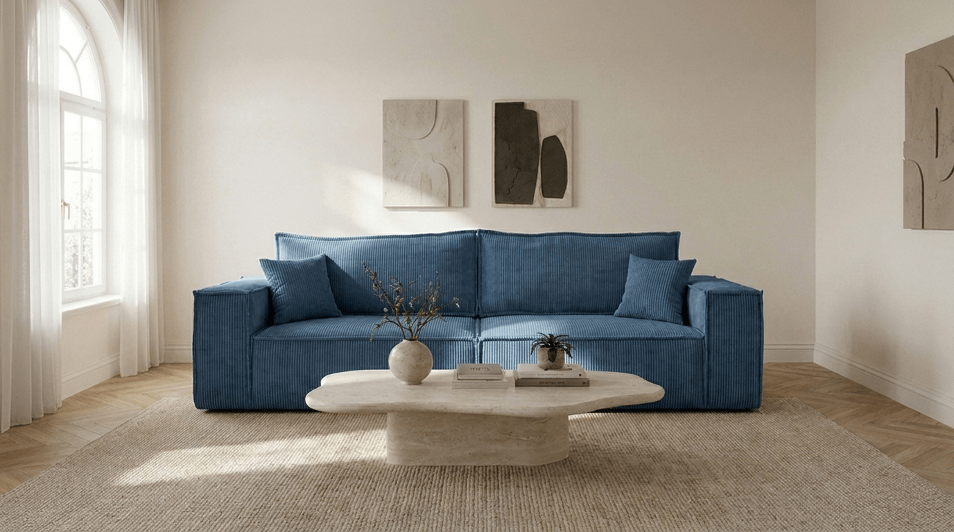 Canapé convertible MILLE - TRUST INDUSTRIE - Bleu - 